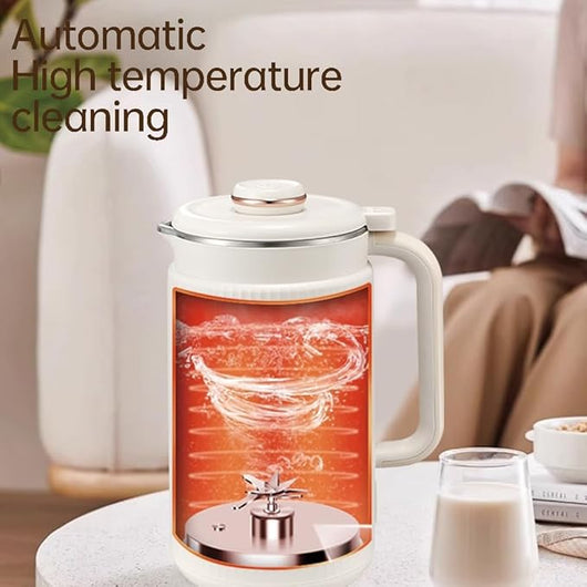 8-in-1 Nut Milk Maker, 41 Oz Soy Milk Maker Machine With 10 Blades, For Homemade Oat, Nut, Soy, Juice, Milkshake, Rice Cereal, Plant-Based Beverages With Self-Cleaning, Boil Water, 12-Hour Delay
